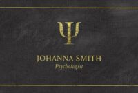 Best Psychologist Business Card Excel