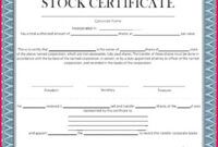 California Stock Certificate Template Pdf