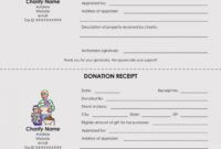 Costum Charitable Gift Receipt Template Pdf Example