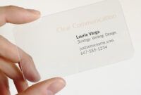 Costum Clear Plastic Business Card Pdf Example