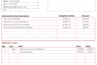 Costum Construction Quotation Invoice Template  Example