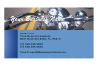 Costum Motorcycle Business Card Template Pdf