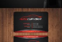 Editable Auto Service Business Card Design Pdf Example