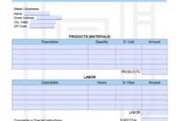 Editable Construction Quotation Invoice Template Doc