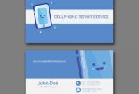 Editable Phone Repair Business Card Excel Example