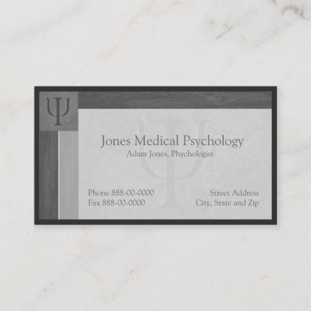 Editable Psychologist Business Card Excel