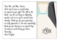 Editable Wedding Thank You Card Wording For Money Excel