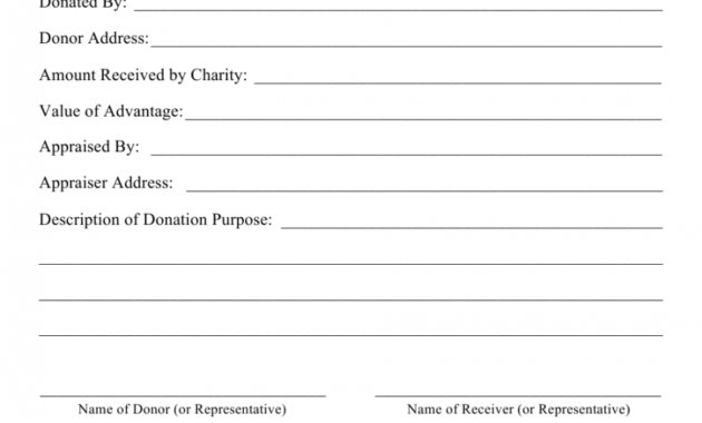 Free Charitable Gift Receipt Template  Sample