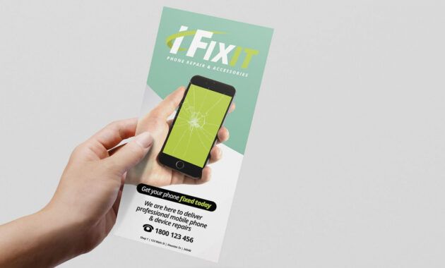 Phone Repair Business Card Excel Sample