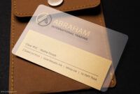 Printable Clear Plastic Business Card Doc Example