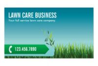 Printable Lawn Service Business Card Template  Sample