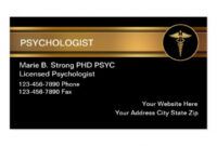 Printable Psychologist Business Card