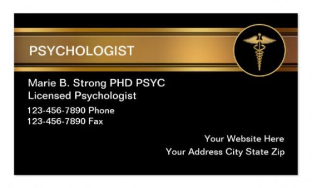 Printable Psychologist Business Card