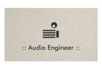 Professional Audio Engineer Business Card Doc Sample