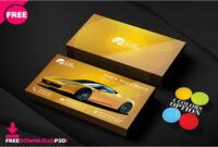 Professional Auto Service Business Card Design Word Sample