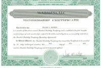 Professional California Stock Certificate Template Doc Example