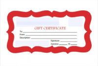 Professional Gift Certificate Border Template Doc Sample