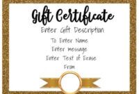 Professional Gift Certificate Border Template  Example