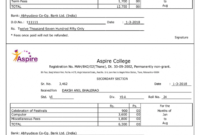 School Fees Receipt Template Doc Example