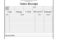 Best Standard Sales Receipt Template Word