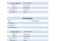 Cash Sales Receipt Template Excel Sample