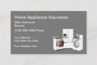 Costum Appliance Repair Business Card  Example