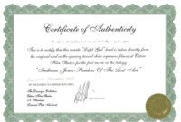 Costum Certificate Of Authenticity Painting Template Word Example