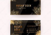 Costum Tropical Business Card Template Excel Example