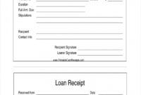 Editable Cash Advance Receipt Template Excel Example