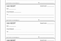 Editable Cash Paid Receipt Template  Example