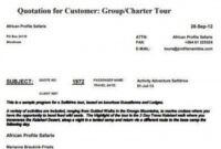 Editable Tour Operator Quotation Template Pdf Sample