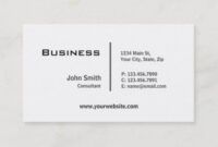 Free Ac Repair Business Card Excel Sample