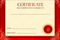 Free Red Certificate Border Template Word