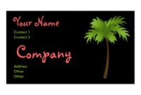 Free Tropical Business Card Template  Example