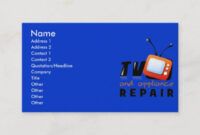 Printable Appliance Repair Business Card Doc Sample