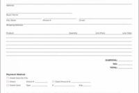 Printable Standard Sales Receipt Template Excel Example