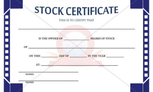 Professional Certificate Of Stock Ownership Template Doc Sample