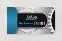 Best Mechanical Engineer Business Card Excel Sample