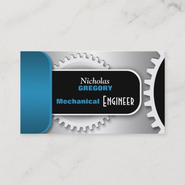 Best Mechanical Engineer Business Card Excel Sample