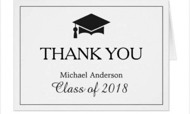 Best Thank You Card For Graduation Money Excel Example