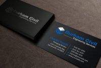 Editable Civil Engineer Business Card Design Doc Example