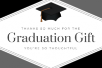 Editable Thank You Card For Graduation Money Excel Example