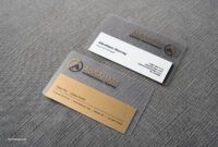 Editable Translucent Plastic Business Card Pdf Example