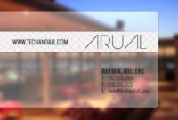 Editable Translucent Plastic Business Card  Sample