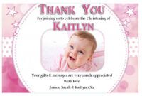 Printable Baby Baptism Thank You Card Wording Pdf Example