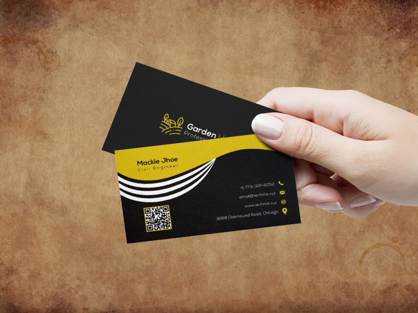 Professional Civil Engineer Business Card Design  Example