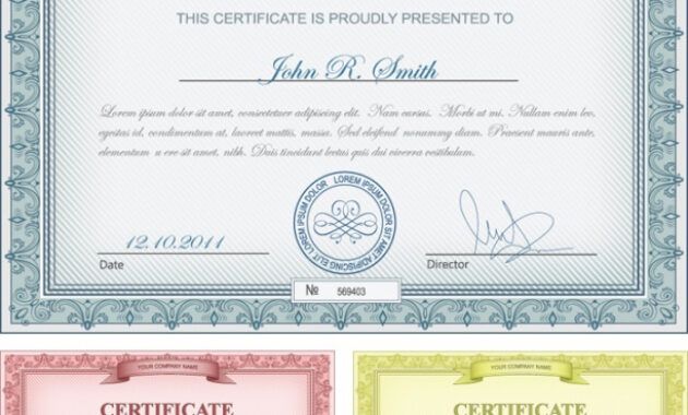 Stock Certificate Border Template Pdf Example