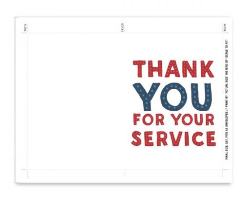 Best Veterans Day Thank You Card Template Word