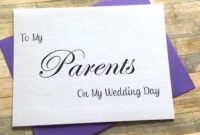 Editable Thank You Card To Parents For Wedding Excel Example
