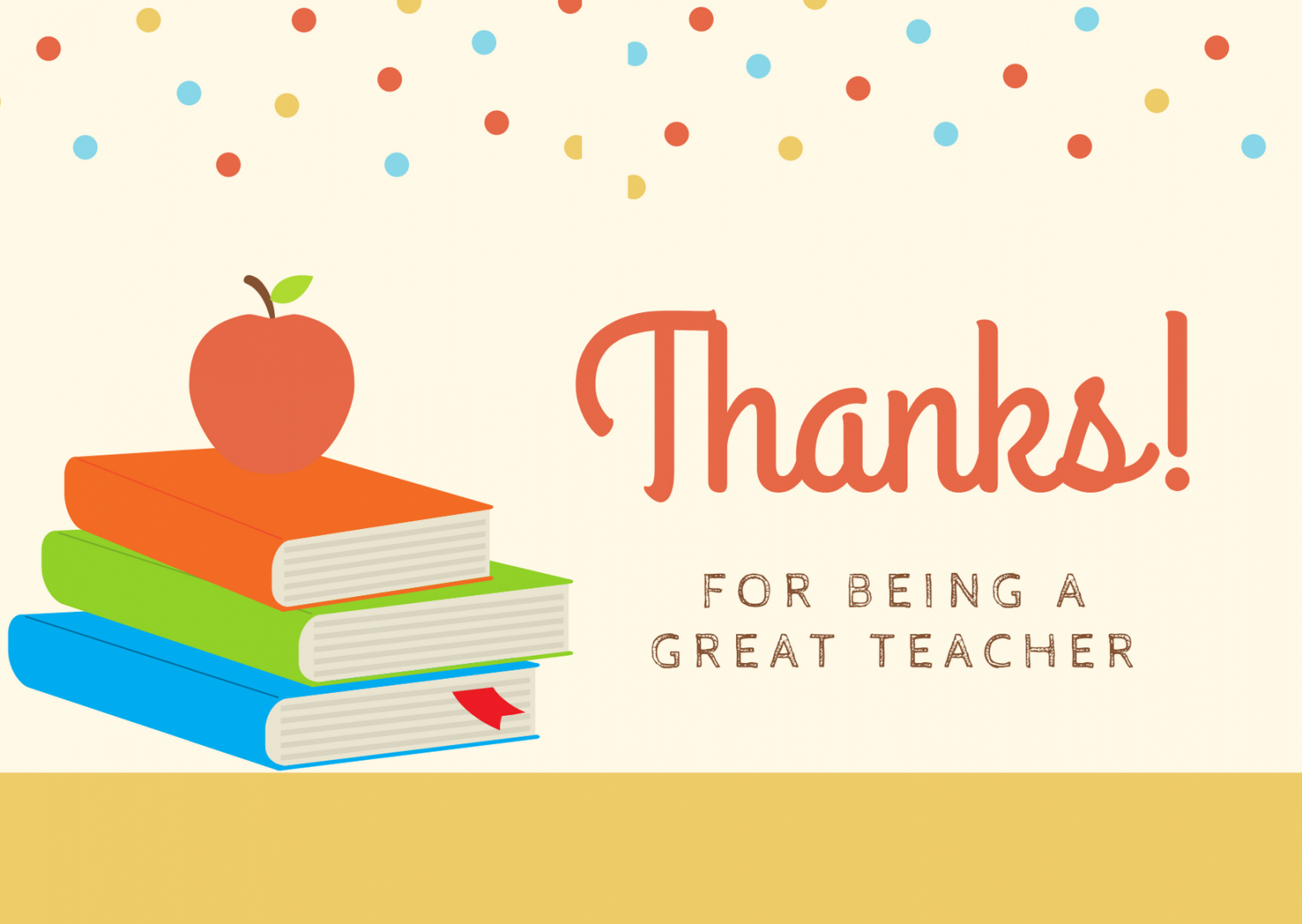 Free Thank You Card For Teacher Appreciation Day Word